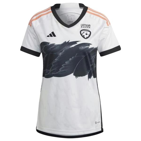 Adidas Womens/Ladies Latvia V Neck Football Jersey - White - 