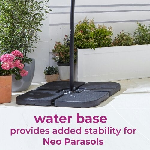 Neo Black Water Filled Over Hanging Parasol Base
