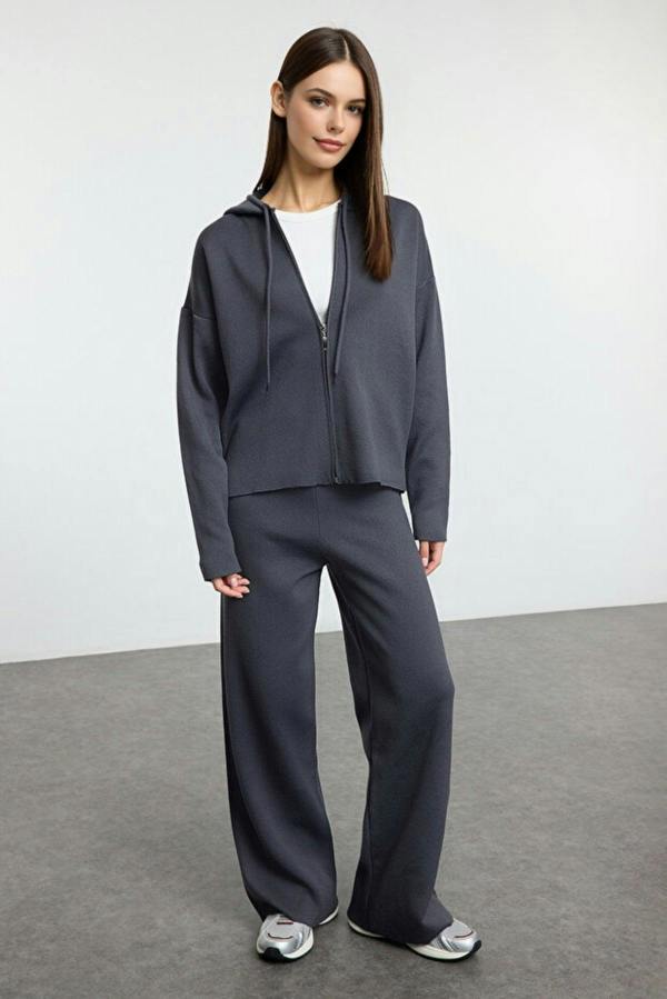 WOVCOR 2-Piece Hooded Knit Top & Pants Set