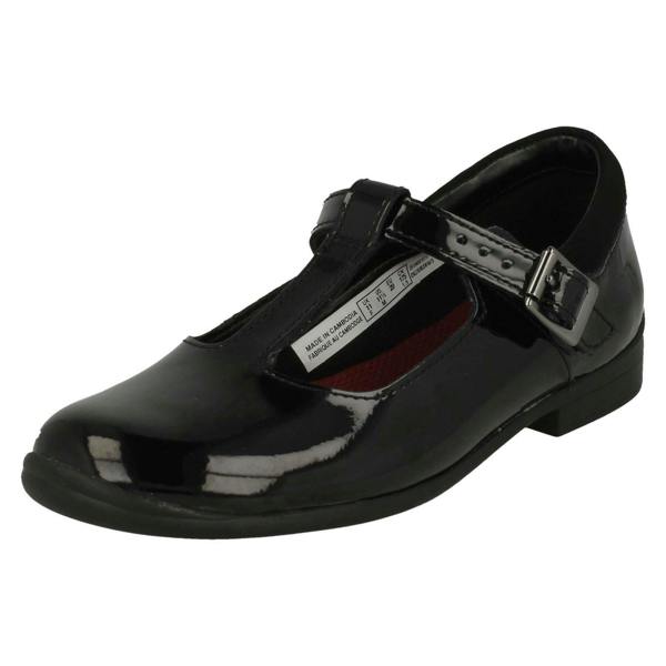 Clarks Girls Clarks T-Bar School Shoes Jamie Sky