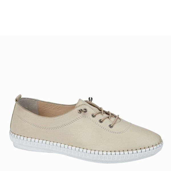 Mod Comfys L 932 Elastic Lace Up Comfort Shoes - Sand