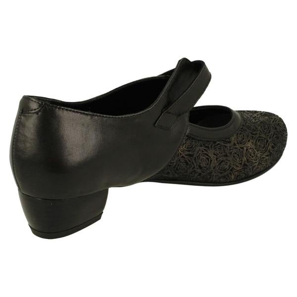 DB Shoes Ladies Easy B Court Shoes With Removable Footbed And Strap Constance
