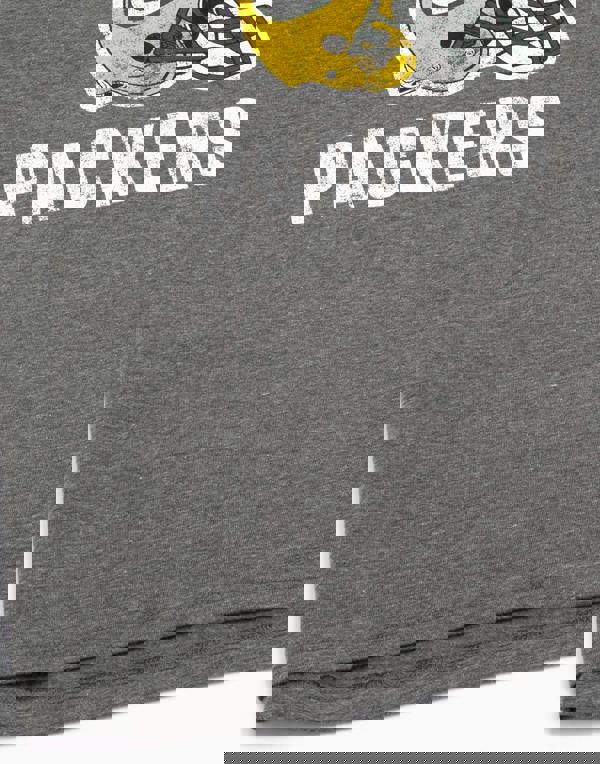 NFL Womens Grey Green Bay Packers Short Sleeved T-Shirt