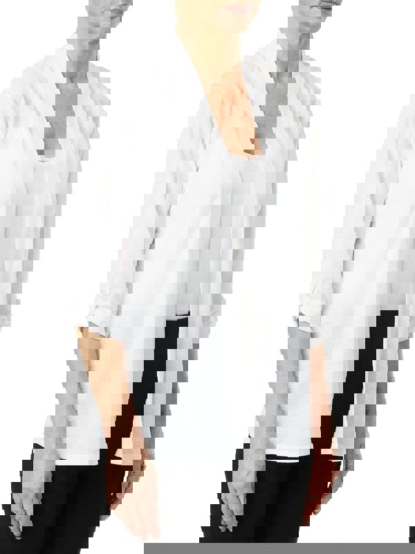 PennyPlain Roll Up Sleeve Cardigan - White