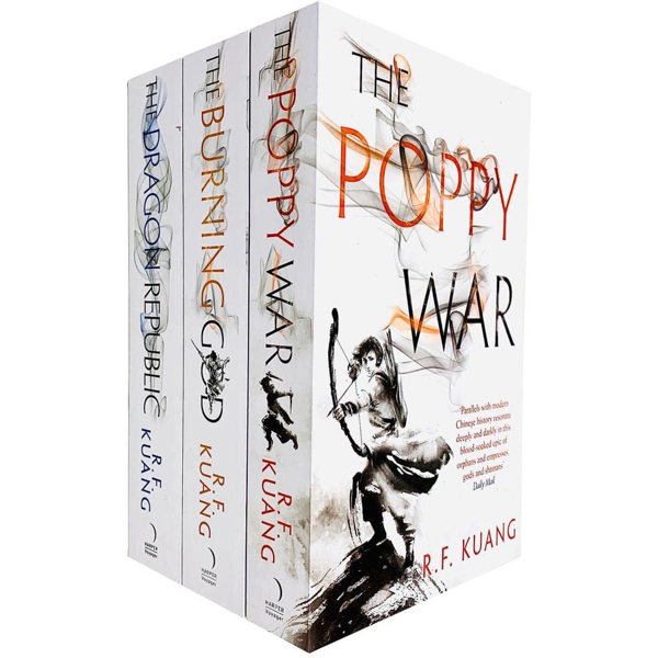 Poppy War Series 3 Book Set By R.F. Kuang (The Poppy War, The Dragon Republic, The Burning God)