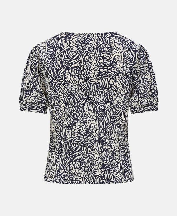 ROUCHE V-NECK TOP ANIMAL Back