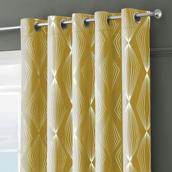Velosso Onyx Thermal Blackout Ready Made Eyelet Curtains - 117cm x 137cm