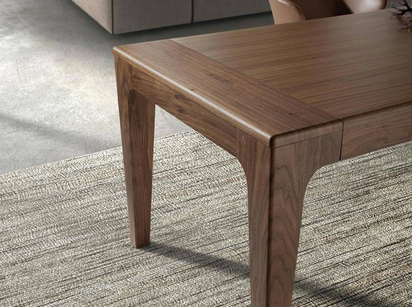 Angel Cerdá Rectangular extendable dining table in walnut 1190