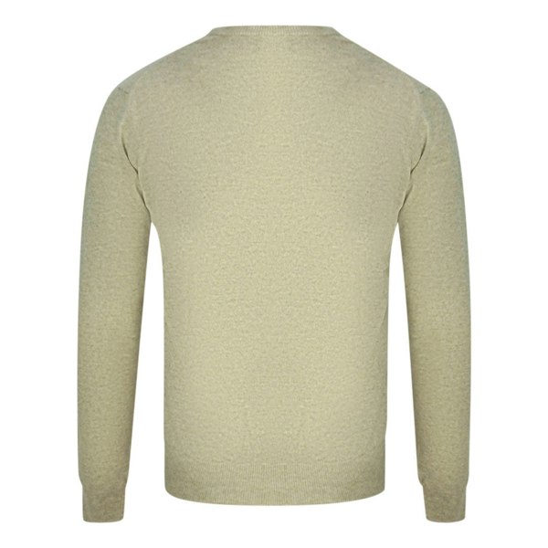 Aquascutum Check A Logo V-Neck Jumper - Beige