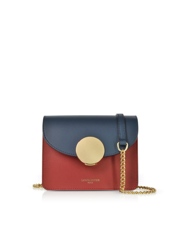 Le Parmentier New Ondina Mini Color Block Shoulder Bag - Navy / Burgundy