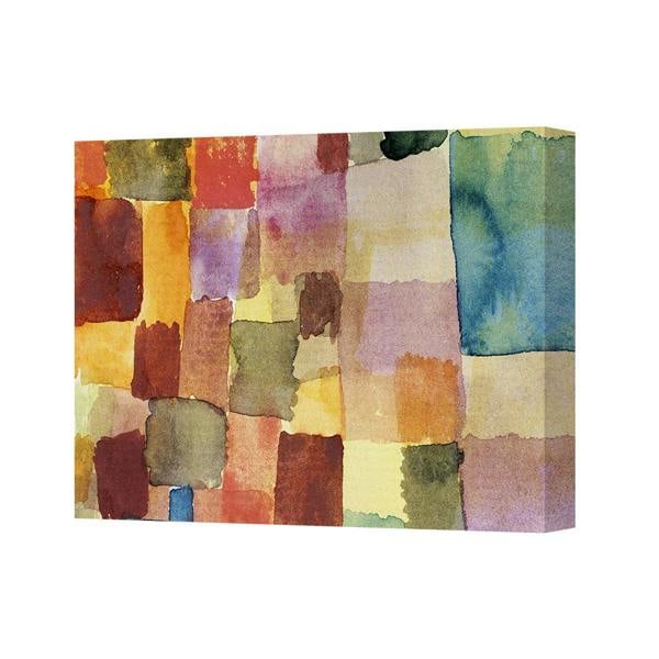 Benjamin Tate Design Abstract Multicolor Patchwork Canvas Wall Art For Living Room 2728