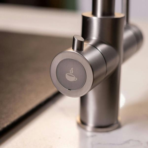 Flode Vier | 4 in 1 Instant Boiling & Filtered Cold Water Tap | Brushed Nickel Finish