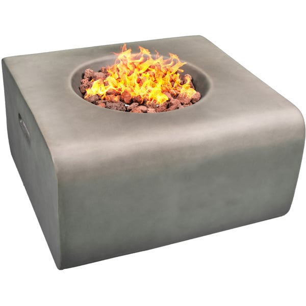 Centurion Supports Fireology ADELPHI Dark Grey Lavish Garden and Patio Gas Fire Pit with Eco-Stone Finish - Fully Assembled