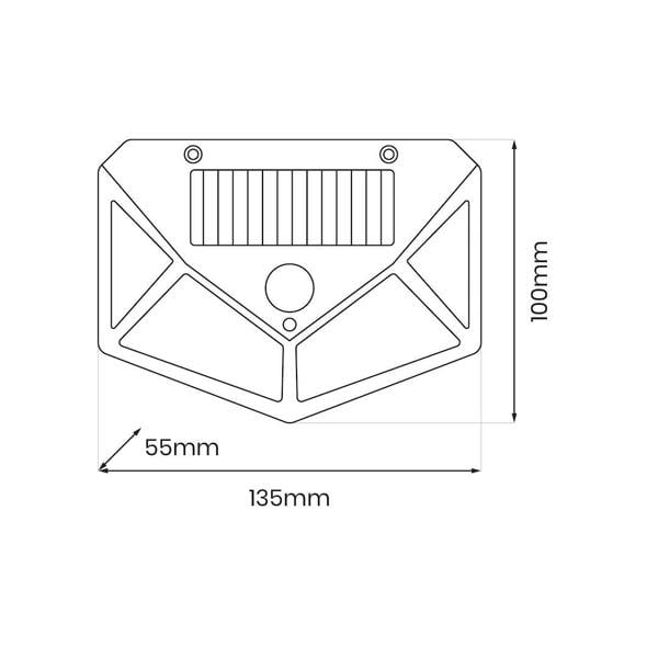 Milagro Batman 4000K IP44 Solar Lamp