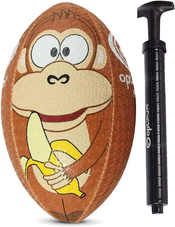 Cartoon Rugby Ball – Illustrated Kids' Training Ball, Multiple Designs - Optimum