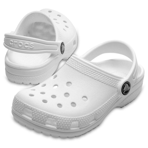 Crocs Kids' Classic Clog Thermoplastic White Loafers