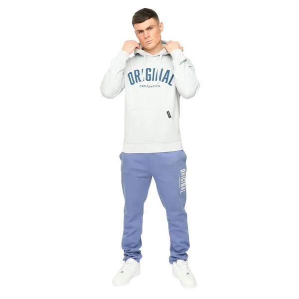 Crosshatch Mens Kensby Hoodie - Light Blue - 