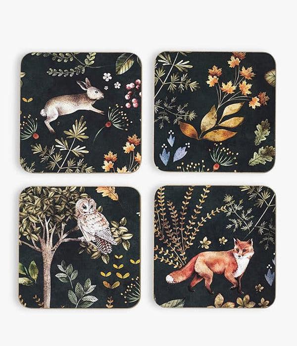 M.M Linen Briar Coaster Set Of 4