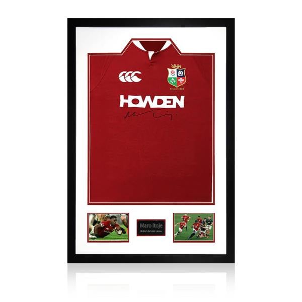 Maro Itoje Signed British & Irish Lions 2025 Shirt Premium Frame