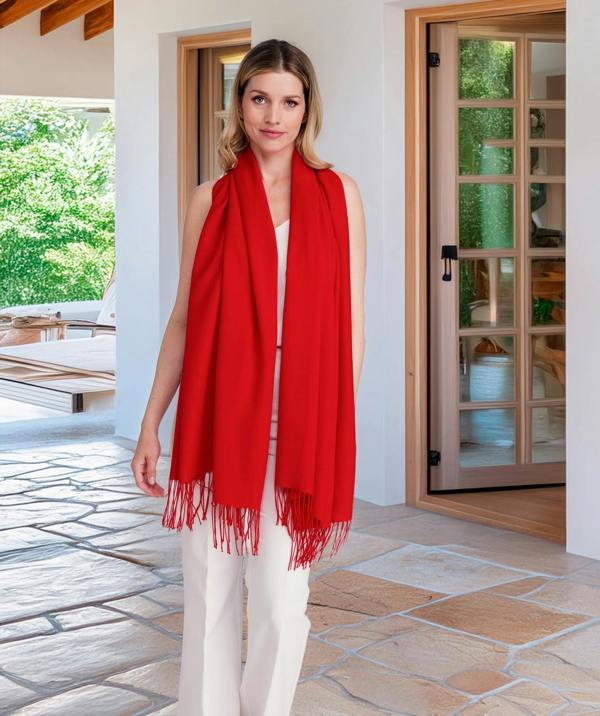 Pia Rossini Pia - Italian Pashmina - Red