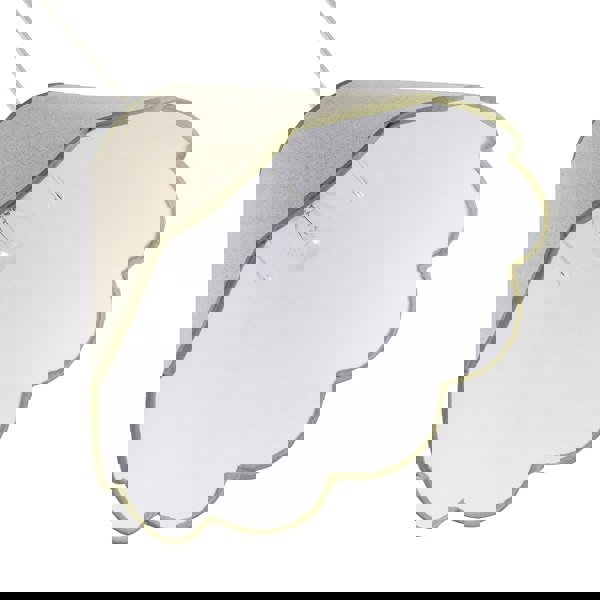 Scallop Edge Natural Textured Linen Coolie Lamp Shade with Olive Trims Image 4