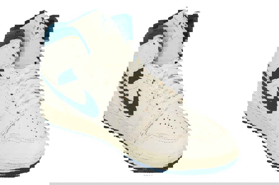 Nike Air Jordan 1 Mid SE Mens Trainers Fn5215  141 - White Industrial Blue Sail 141 - Photo 3