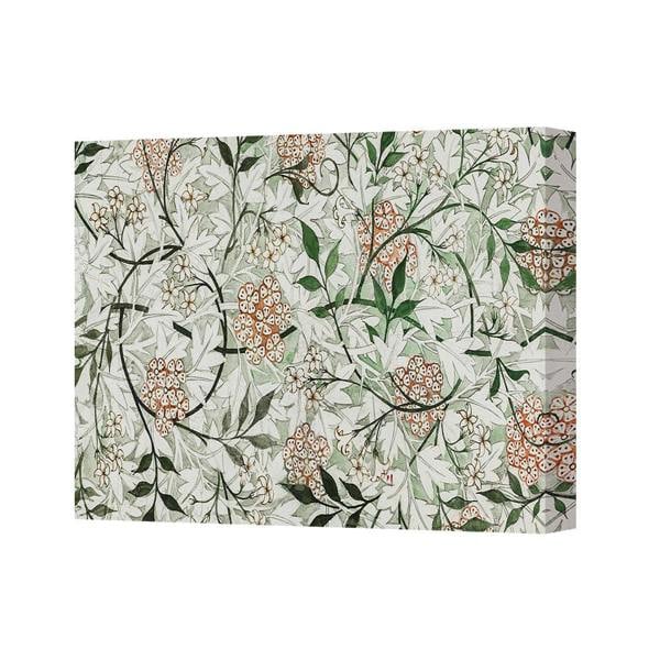 Benjamin Tate Design Floral Botanical Canvas Wall Art Tapestry With Orange Clusters
