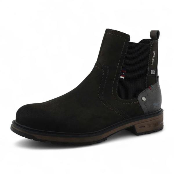 Men's Dark Grey Water-Resistant Chelsea Ankle Boots-TruClothing