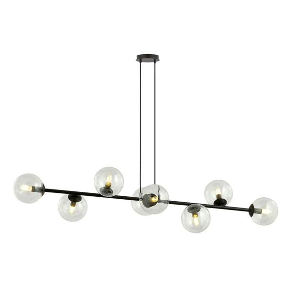 Emibig ROSSI Pendant lamp  8 x E14 Black with Transparent Shade