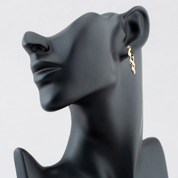 T. H. Baker 9ct Yellow Gold 22.5mm Twisted Hoop Earrings 1.51.2259