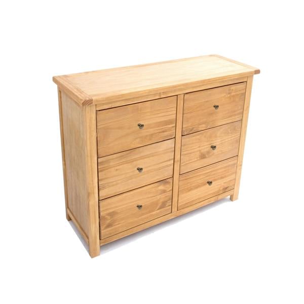 Cabinet Bits Lugo 6 Drawer Chest of Drawers Brass Knob