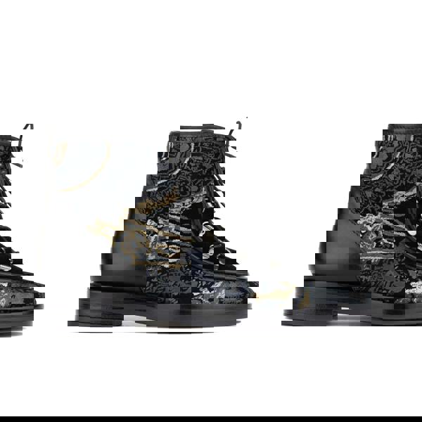 Embassy London Hedera - Black & Grey & Gold - Women's Suede Alpine Boot