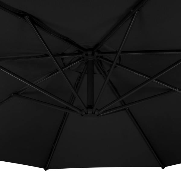 Jardi Cantilever Parasol 3m With Full Fan Base – Black