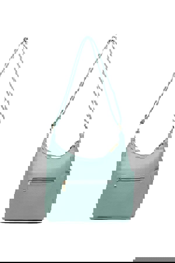 Pluspup Shoulder Bag with Multiple Compartments and Zipper Closure