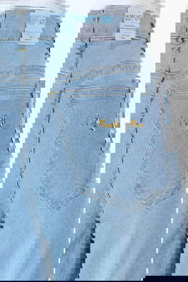 Paulo Due Womens High Waist Wide Leg Denim Culotte Jeans