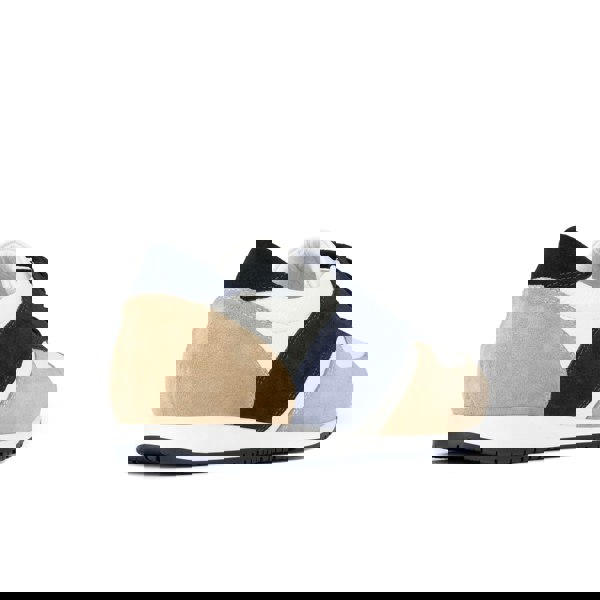 Embassy London San Francisco - Navy & White & Cream - Men's lace-up leather & suede trainer