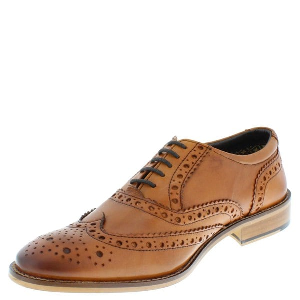 Herbert Frank Enfield Mens Leather Lace Up Wingtip Formal Gatsby Evening Brogue Shoes