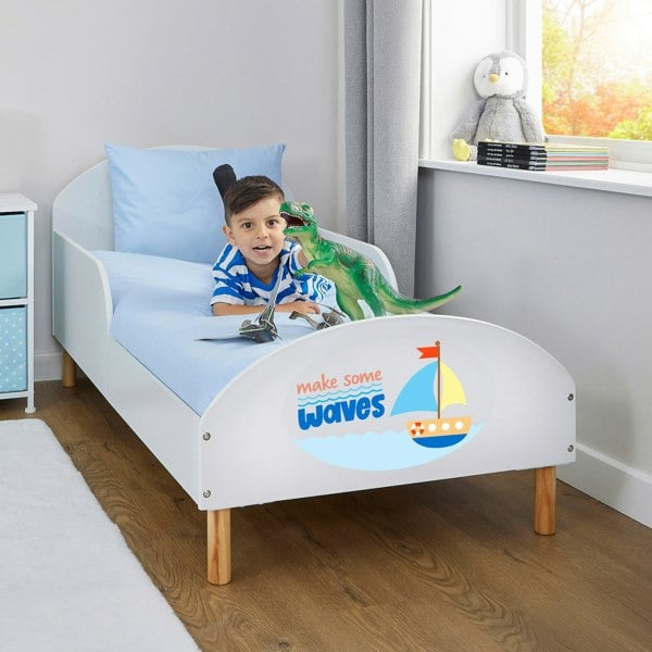 Liberty House Toys Kids White Toddler Bed – Make Some Waves