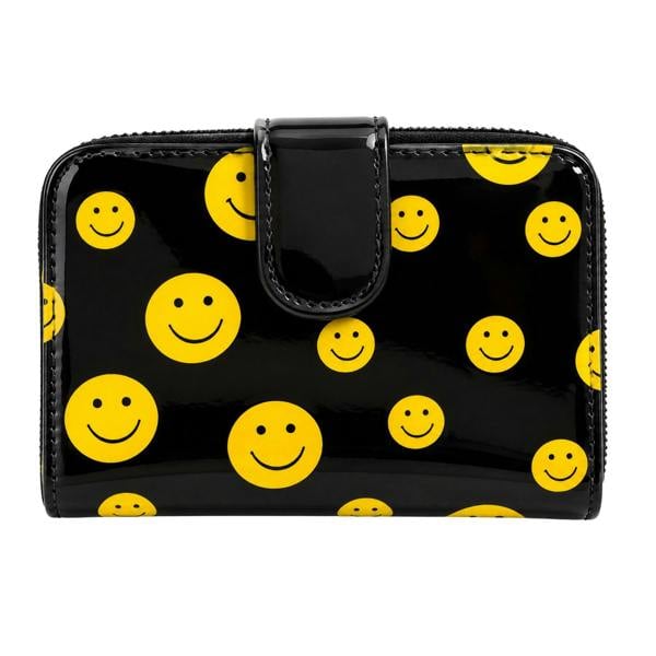 Lorenz Smiley Face PVC Zip Around Purse