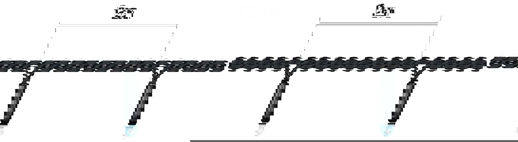 Eagle Connect Led String Lights Black Rubber RGBY Flash  5M