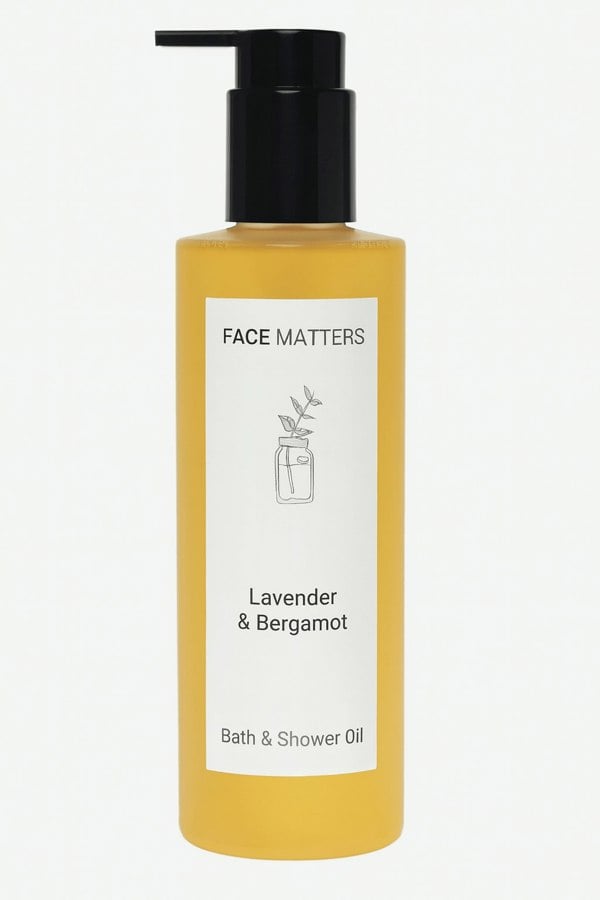 Lavender & Bergamot Bath & Shower Gel - Face Matters Skincare