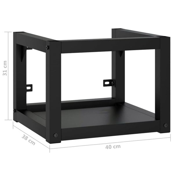 Berkfield Wall-mounted Bathroom Washbasin Frame Black 40x38x31 cm Iron