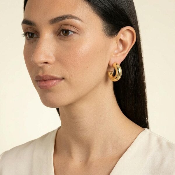 Cachet London Deliz Gold Hoop Earrings