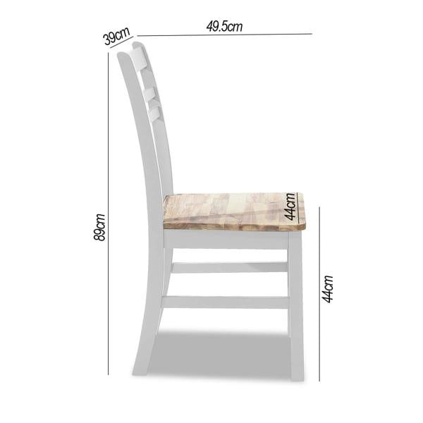 Statement Furniture Florence Wooden Chair Country Style with Acacia Wood Seat