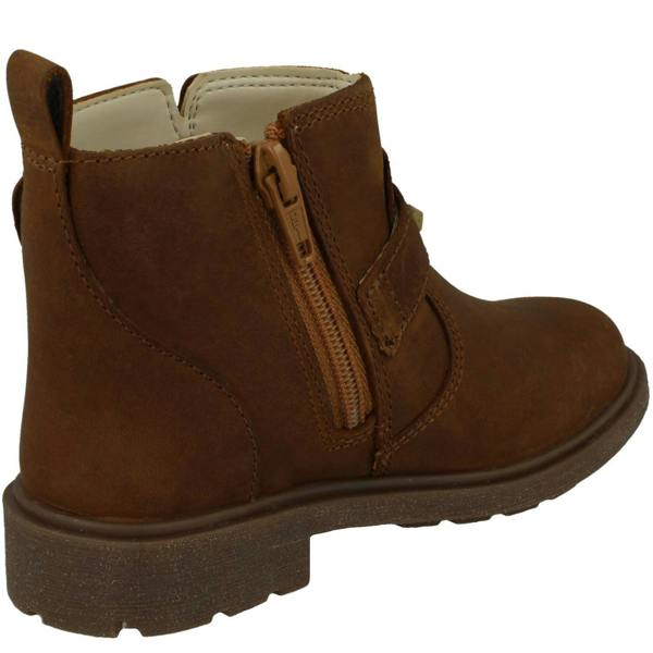 Clarks Girls Clarks Zip Fastened Ankle Boots With Studded Strap Astrol Trim T
