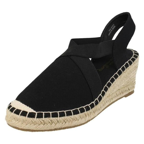 Savannah Ladies Savannah Closed Toe Espadrille Wedge F2309