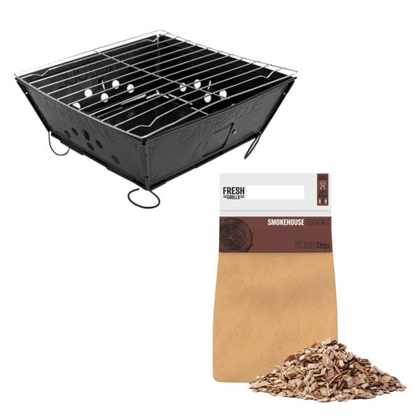 Fresh Grills Portable BBQ with Hickory Wood Chips