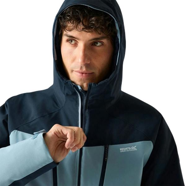 Regatta Mens Highton Two Tone Waterproof Stretch Insulated Jacket - Dusky Blue/Navy - 