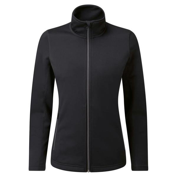 Premier Womens/Ladies Dyed Sweat Jacket - Black