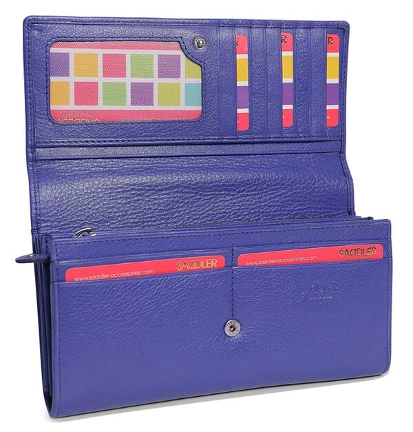 SADDLER Large Leather Multi-Section Purse "Grace" – Handmade by Saddler | RFID Protected & Gift Boxed